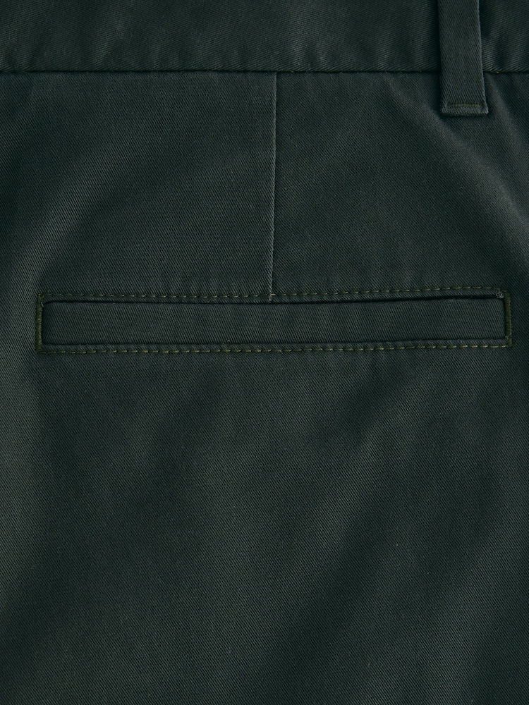 Green Dark Slim Fit Stretch Chinos Trousers - Image 7 of 9