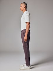 Plum Light Slim Fit Stretch Chinos Trousers - Image 3 of 10
