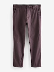 Plum Light Slim Fit Stretch Chinos Trousers - Image 6 of 10