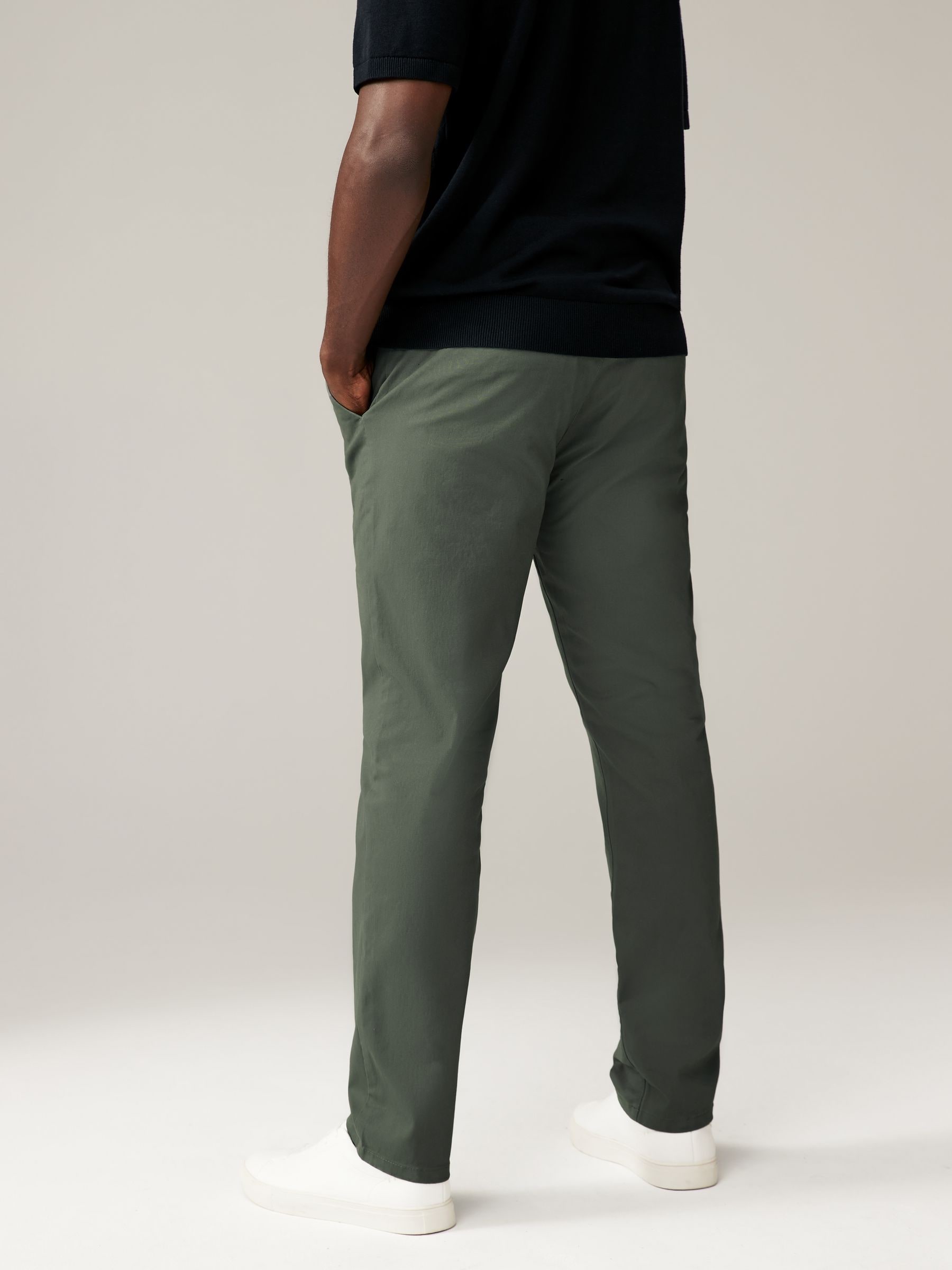 Buy Green Light Slim Fit Stretch Chinos Trousers from Next USA