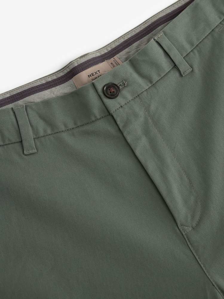Green Light Slim Fit Stretch Chinos Trousers - Image 6 of 8