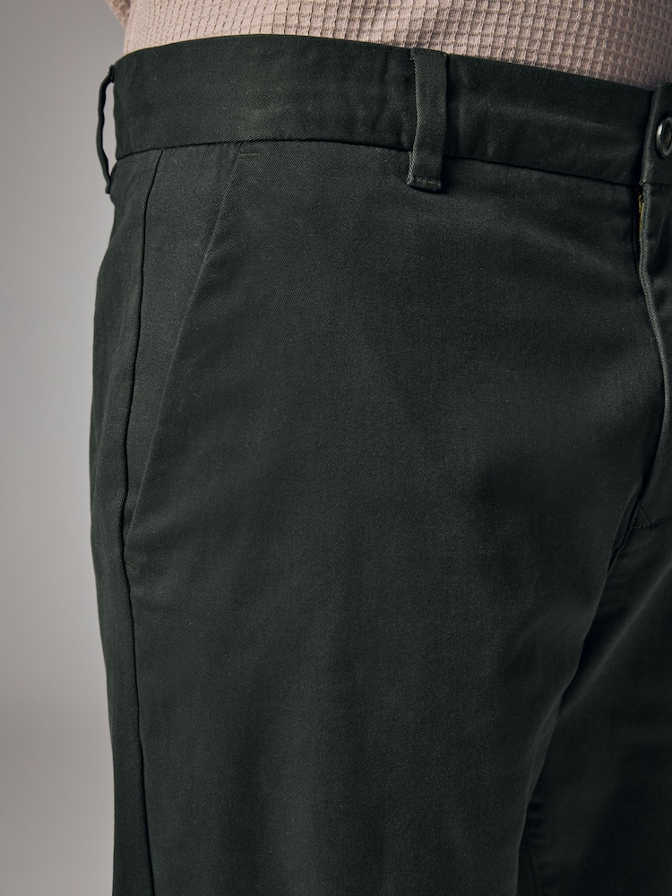 Vert foncé - Ajustement droit - Pantalon chino stretch - Image 5 of 10