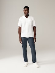 Blue Grey Mid Slim Fit Stretch Chinos Trousers - Image 2 of 8