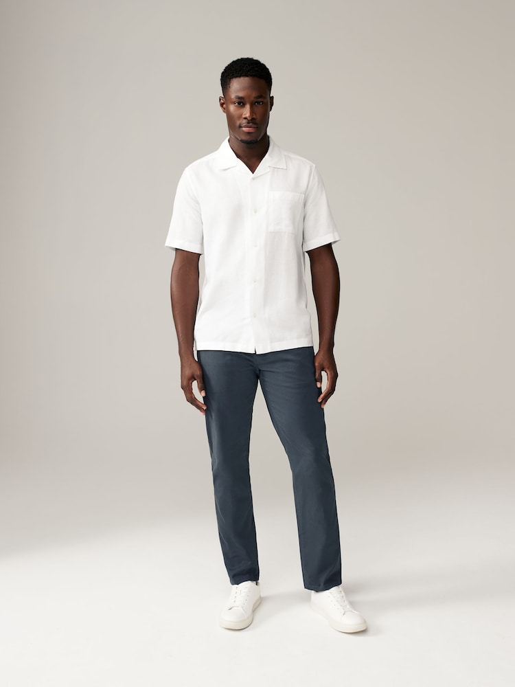 Blue Grey Mid Slim Fit Stretch Chinos Trousers - Image 2 of 8