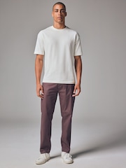 Plum Light Straight Fit Stretch Chinos Trousers - Image 1 of 10