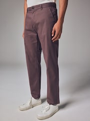 Plum Light Straight Fit Stretch Chinos Trousers - Image 3 of 10