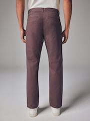 Plum Light Straight Fit Stretch Chinos Trousers - Image 4 of 10