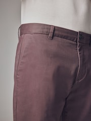 Plum Light Straight Fit Stretch Chinos Trousers - Image 5 of 10