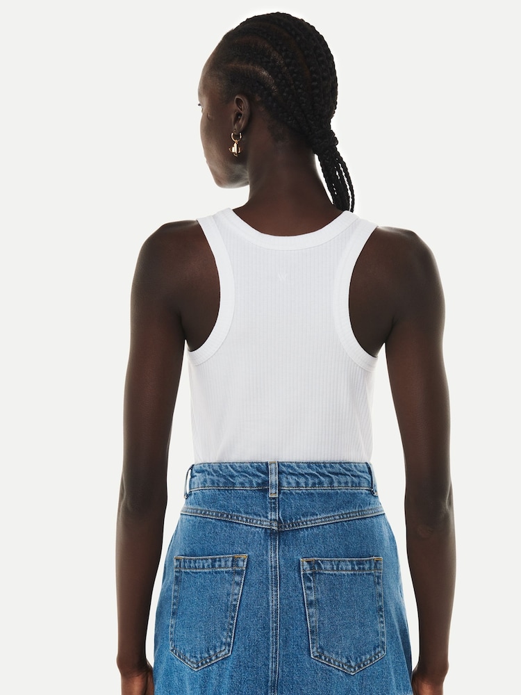 Whistles White Ultimate Ribbed Scoop Vest - Image 2 of 4