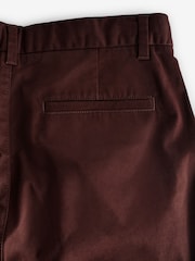 Burgundy Dark Straight Fit Stretch Chinos Trousers - Image 10 of 11