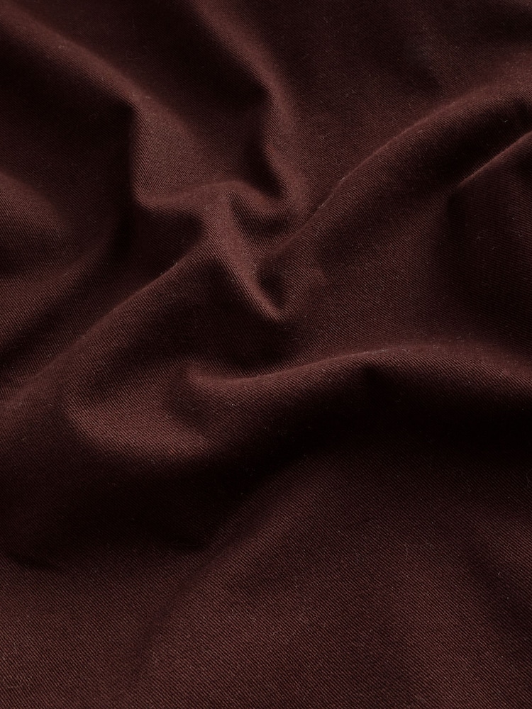 Burgundy Dark Straight Fit Stretch Chinos Trousers - Image 11 of 11