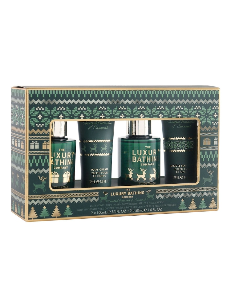 The Luxury Bathing Company Toasted Pistachio & Caramel Tis' The Season Gift Set - Image 2 of 3 The Luxury Bathing Company Toasted Pistachio & Caramel Tis' The Season Gift Set - Image 2 of 3