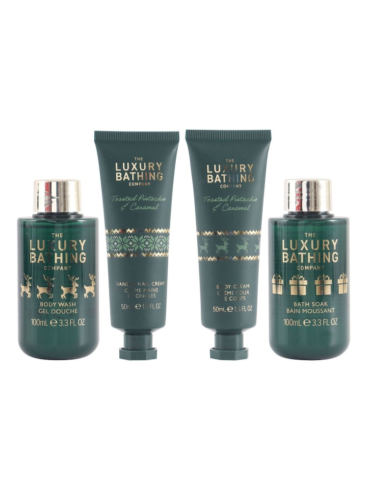 The Luxury Bathing Company Toasted Pistachio & Caramel Tis' The Season Gift Set - Image 3 of 3 The Luxury Bathing Company Toasted Pistachio & Caramel Tis' The Season Gift Set - Image 3 of 3
