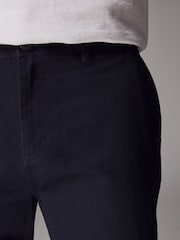 Navy Blue Straight Fit Utility Chino 100% Cotton Trousers - Image 5 of 7