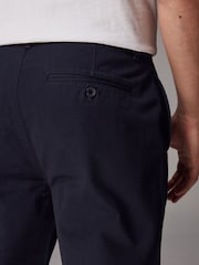 Navy Blue Straight Fit Utility Chino 100% Cotton Trousers - Image 6 of 7
