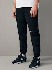 Black Utility Front Pocket Cargo Trousers - Image 1 of 10