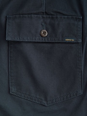 Navy Blue Regular Fit 100% Cotton Utility Style Chino Trousers - Image 11 of 11