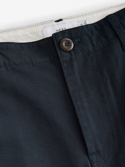 Navy Blue Regular Fit 100% Cotton Utility Style Chino Trousers - Image 9 of 11