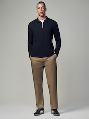 Light Tan Straight Fit Utility Chino 100% Cotton Trousers - Image 2 of 10