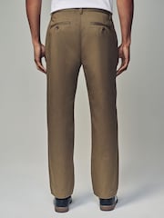 Light Tan Straight Fit Utility Chino 100% Cotton Trousers - Image 3 of 10