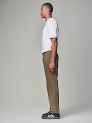 Light Tan Straight Fit Utility Chino 100% Cotton Trousers - Image 4 of 10