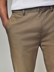 Light Tan Straight Fit Utility Chino 100% Cotton Trousers - Image 6 of 10