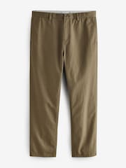 Light Tan Straight Fit Utility Chino 100% Cotton Trousers - Image 8 of 10