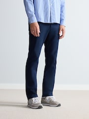 Navy Blue Slim Fit Nova Fides Italian Signature Chino Trousers - Image 1 of 11