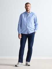 Navy Blue Slim Fit Nova Fides Italian Signature Chino Trousers - Image 2 of 11