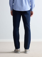 Navy Blue Slim Fit Nova Fides Italian Signature Chino Trousers - Image 5 of 11