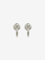 Set of 2 Brushed Silver Curtain Tie Back Hooks - Image 1 of 4