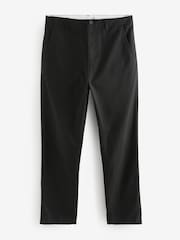 Black Regular Fit 100% Cotton Utility Style Chino Trousers - Image 2 of 6