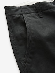 Black Regular Fit 100% Cotton Utility Style Chino Trousers - Image 4 of 6