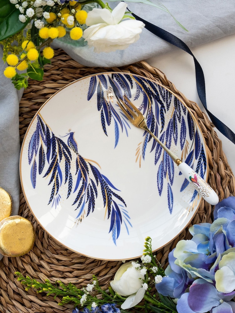 Sara Miller Set of 4 Yellow Anniversary Cake Plates - Image 2 of 4 Sara Miller Set of 4 Yellow Anniversary Cake Plates - Image 2 of 4