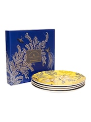 Sara Miller Set of 4 Yellow Anniversary Cake Plates - Image 4 of 4