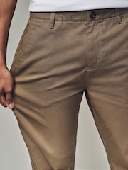 Tan Regular Fit 100% Cotton Utility Style Chino Trousers - Image 5 of 9