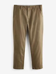 Tan Regular Fit 100% Cotton Utility Style Chino Trousers - Image 6 of 9