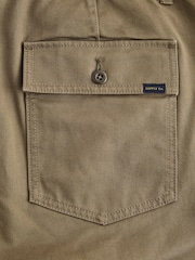 Tan Regular Fit 100% Cotton Utility Style Chino Trousers - Image 8 of 9