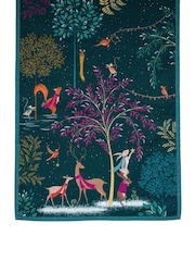 Sara Miller Blue Woodland Tales Deer & Robin Table Runner - Image 4 of 4