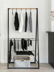 Brabantia Black Large Linn Clothes Rail And Storage Unit - Image 1 of 6