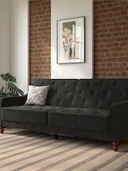 Novogratz Grey Vintage Velvet Tufted Futon Vintage Velvet Tufted Futon Sofa - Image 1 of 4