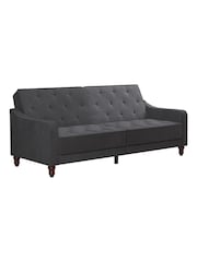 Novogratz Grey Vintage Velvet Tufted Futon Vintage Velvet Tufted Futon Sofa - Image 3 of 4