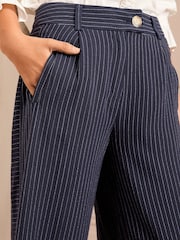 Love & Roses Navy Blue Petite Tailored Wide Leg Trousers - Image 2 of 5