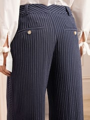 Love & Roses Navy Blue Petite Tailored Wide Leg Trousers - Image 5 of 5