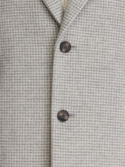 Reiss Soft Grey Dawn Wool-Blend Puppytooth Single-Breasted Overcoat - Image 4 of 9