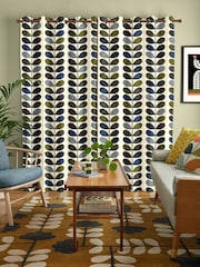 Orla Kiely Green 100% Cotton Stem Made To Measure Curtains - Image 2 of 9