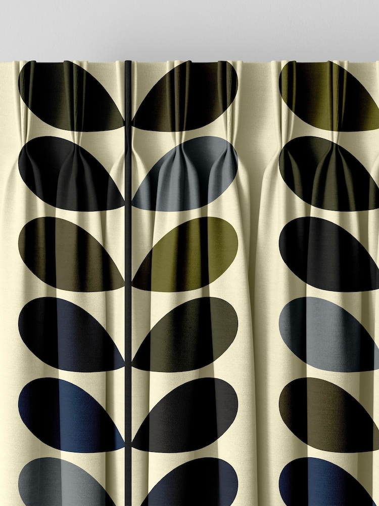 Orla Kiely Green 100% Cotton Stem Made To Measure Curtains - Image 5 of 9
