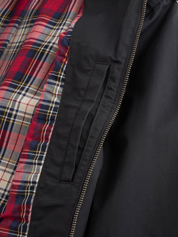 Noir - Veste Harrington à doublure Imperméable À carreaux - Image 8 of 10