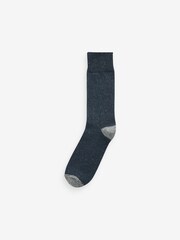 Navy/Burgundy Heavyweight Socks 4 Pack With Wool And Silk - Image 6 of 11
