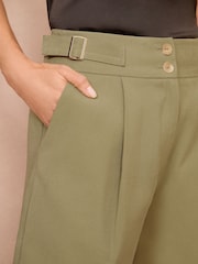 Love & Roses Green Tab Tailored Button Shorts - Image 2 of 4